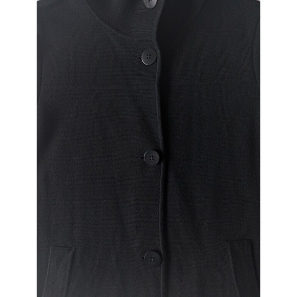 Talbots Sweater Womens Small Merino Wool Cardigan Black Button‎ Up Pockets Soft - Picture 5 of 9